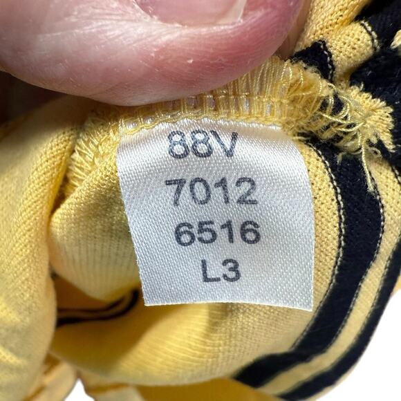Vtg Clark And Gregory Shirt Men's Polo Short Sleeve Yellow Striped 2XL Preppy - Picture 7 of 7